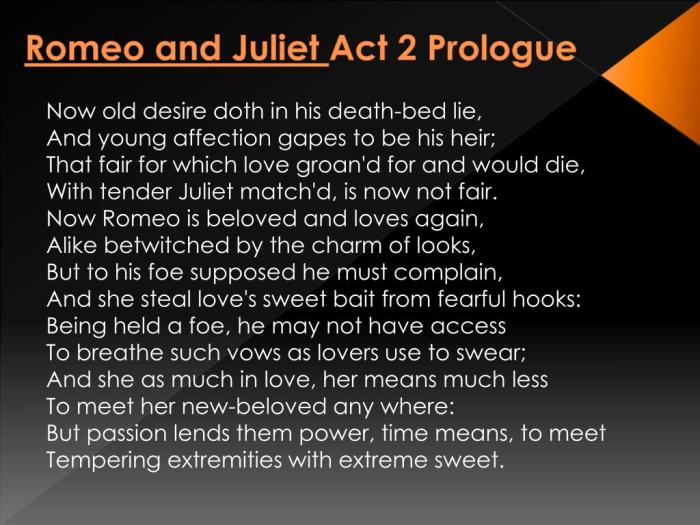 Prologue of act 2 romeo and juliet