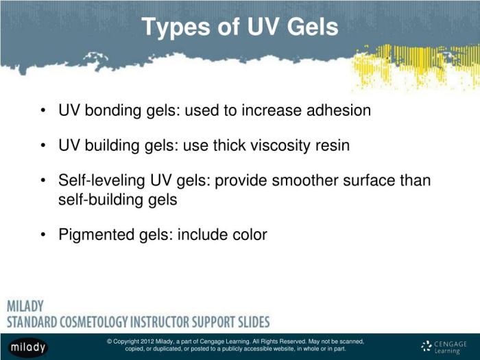 Which types of gels may be pigmented