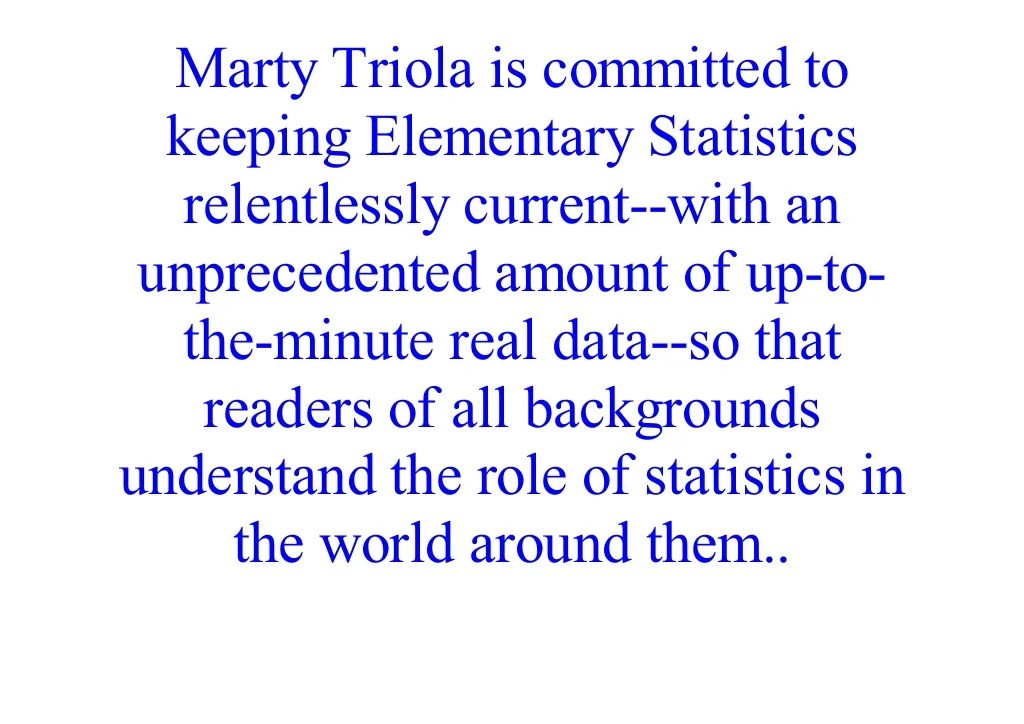 Elementary statistics 13th edition by mario f. triola