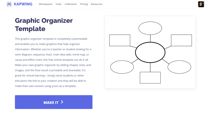 Graphic organizers synthesize information for better understanding